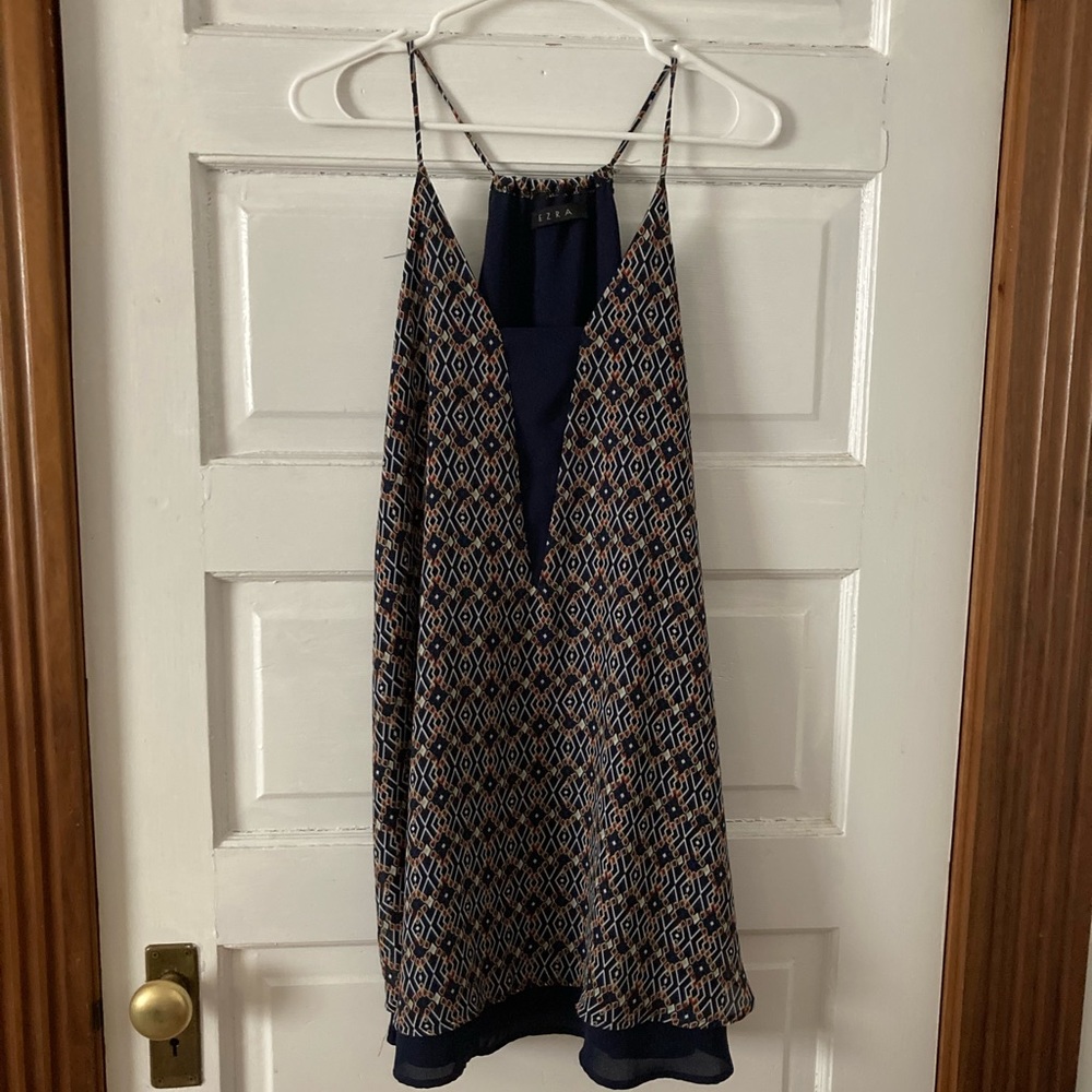 Ezra • Halter Dress with Geometric Print